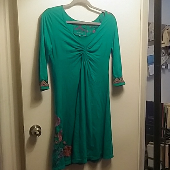 Johnny Was Dresses & Skirts - Johnny Was Teal Joy Love Light Dress